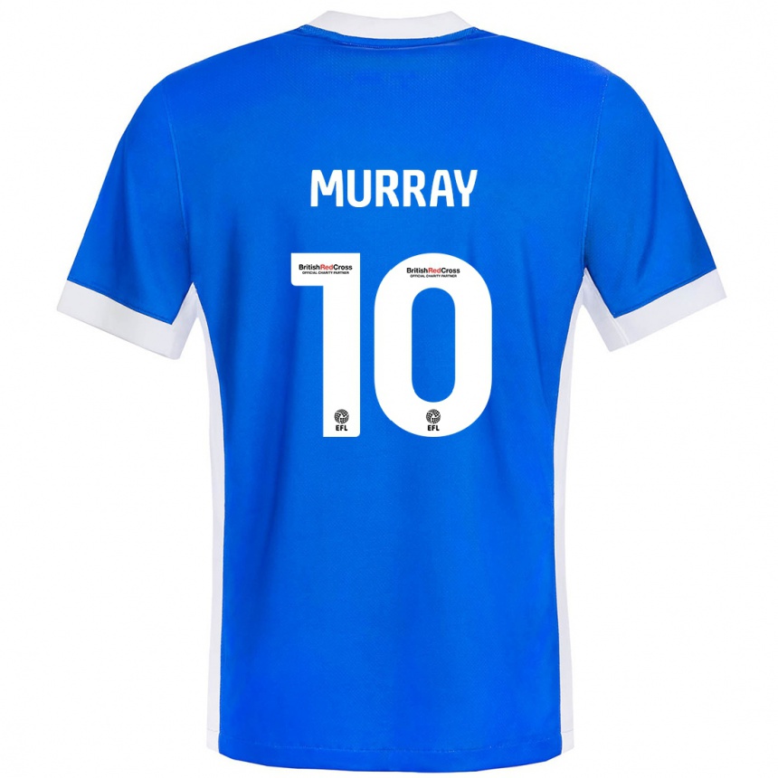 Niño Fútbol Camiseta Christie Murray #10 Azul Blanco 1ª Equipación 2024/25