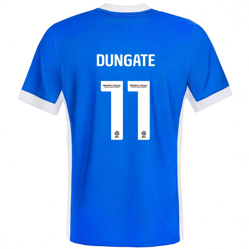 Niño Fútbol Camiseta Katie Dungate #11 Azul Blanco 1ª Equipación 2024/25