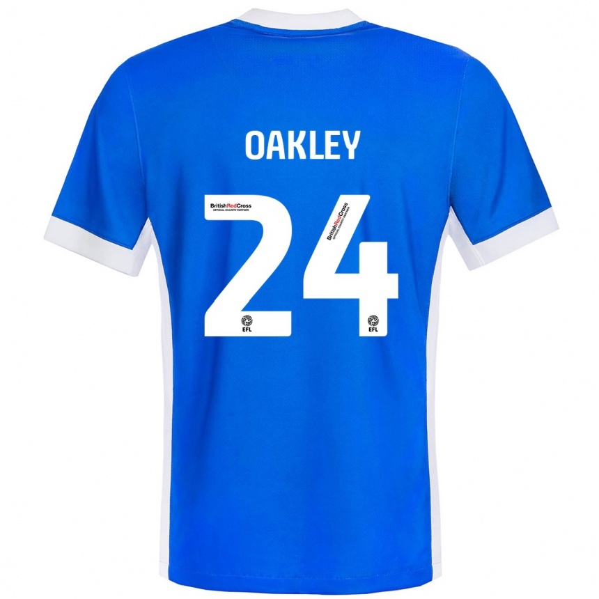 Niño Fútbol Camiseta Marcel Oakley #24 Azul Blanco 1ª Equipación 2024/25