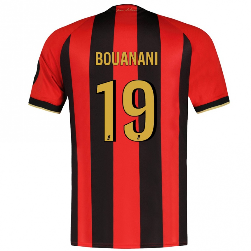 Niño Fútbol Camiseta Badredine Bouanani #19 Rojo Negro 1ª Equipación 2024/25