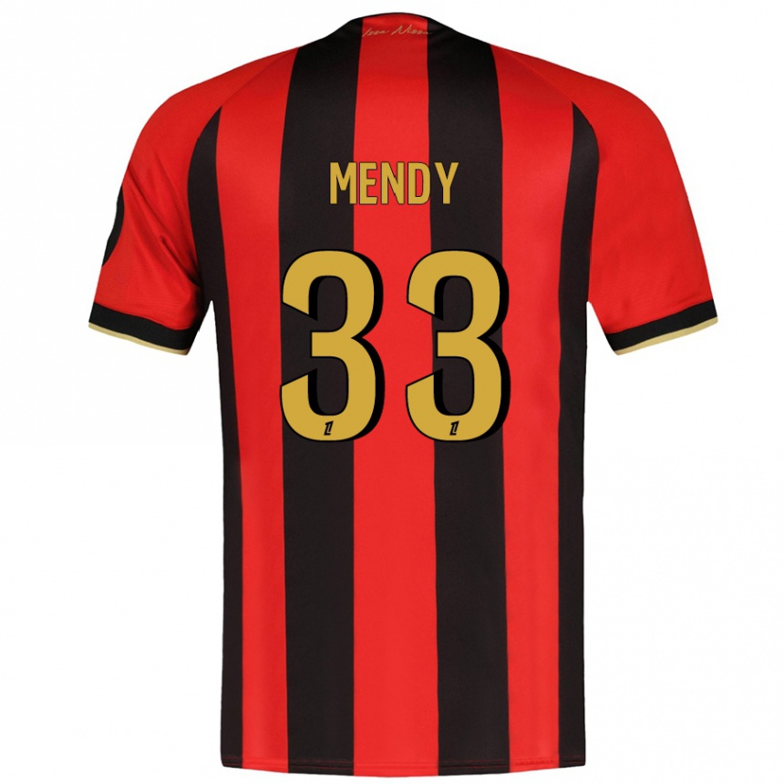 Niño Fútbol Camiseta Antoine Mendy #33 Rojo Negro 1ª Equipación 2024/25