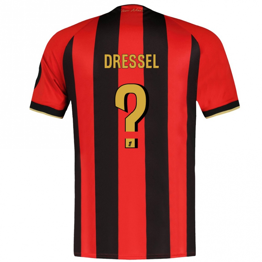 Niño Fútbol Camiseta Charlie Dressel #0 Rojo Negro 1ª Equipación 2024/25