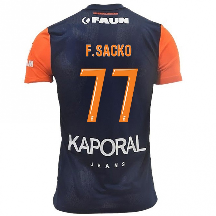 Niño Fútbol Camiseta Falaye Sacko #77 Azul Marino Naranja 1ª Equipación 2024/25