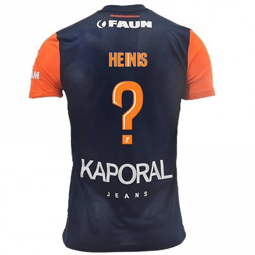 Niño Fútbol Camiseta Keahinui Heinis #0 Azul Marino Naranja 1ª Equipación 2024/25