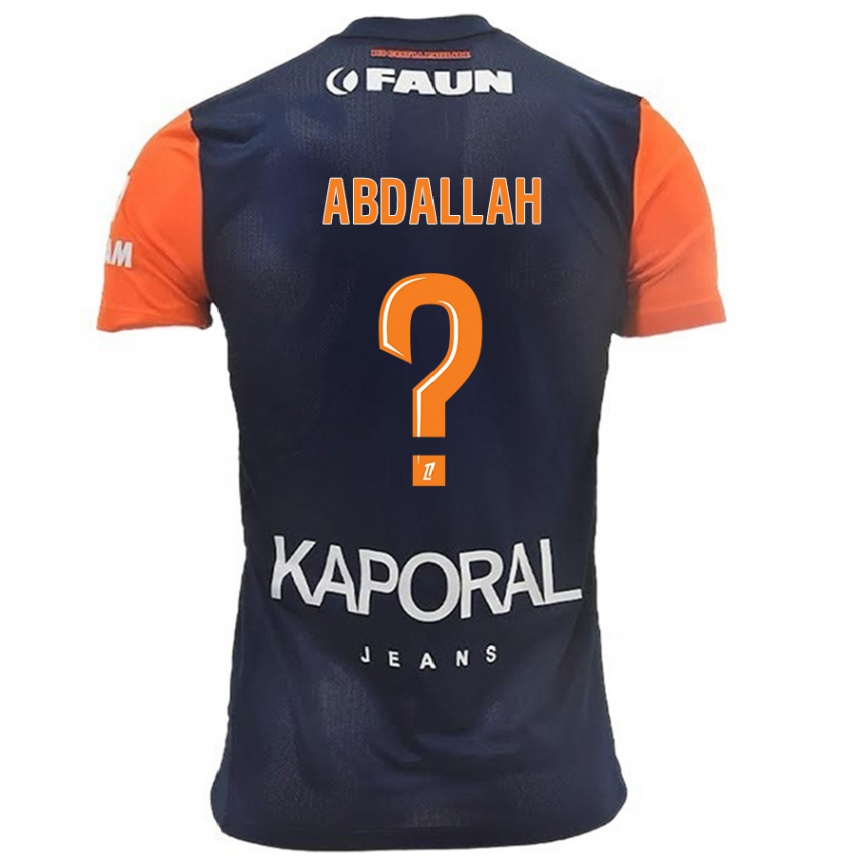 Niño Fútbol Camiseta Ikrame Abdallah #0 Azul Marino Naranja 1ª Equipación 2024/25