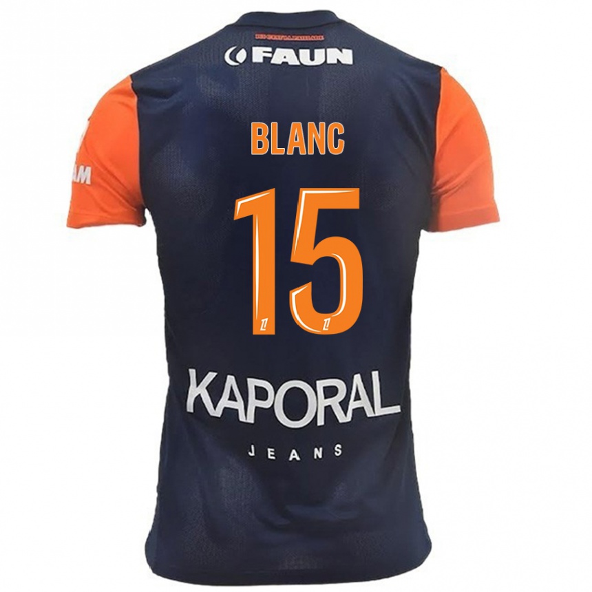 Niño Fútbol Camiseta Cyrielle Blanc #15 Azul Marino Naranja 1ª Equipación 2024/25