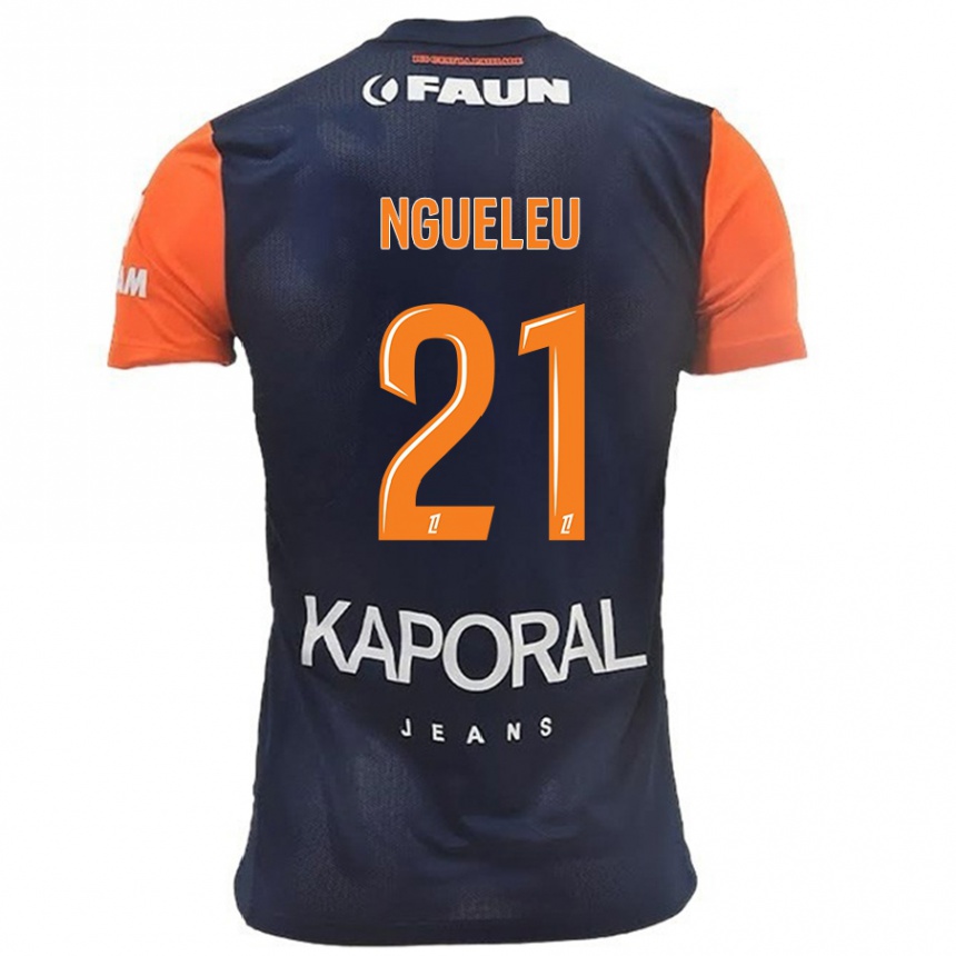 Niño Fútbol Camiseta Nina Ngueleu #21 Azul Marino Naranja 1ª Equipación 2024/25