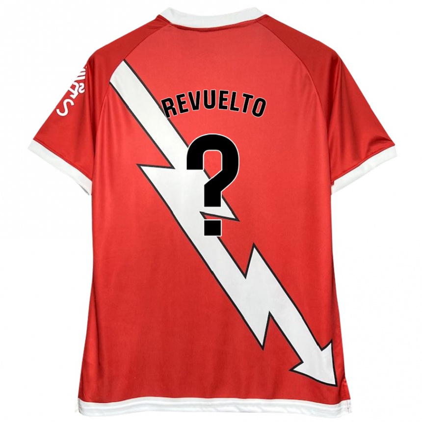 Niño Fútbol Camiseta Víctor Revuelto #0 Blanco Rojo 1ª Equipación 2024/25