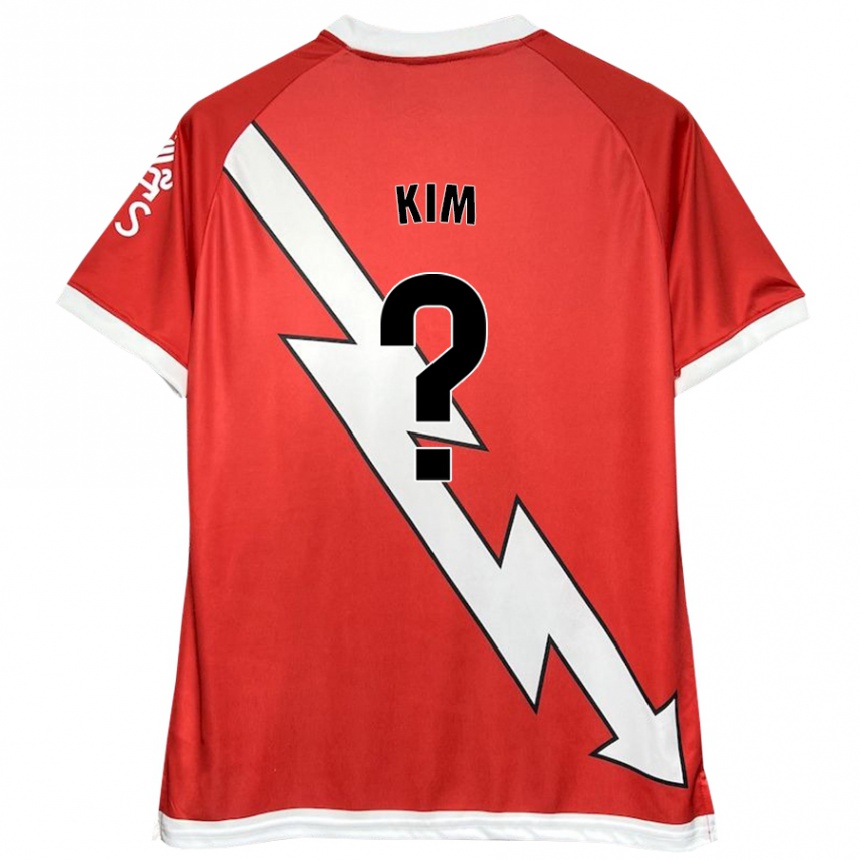 Niño Fútbol Camiseta Nathaniel Kim #0 Blanco Rojo 1ª Equipación 2024/25