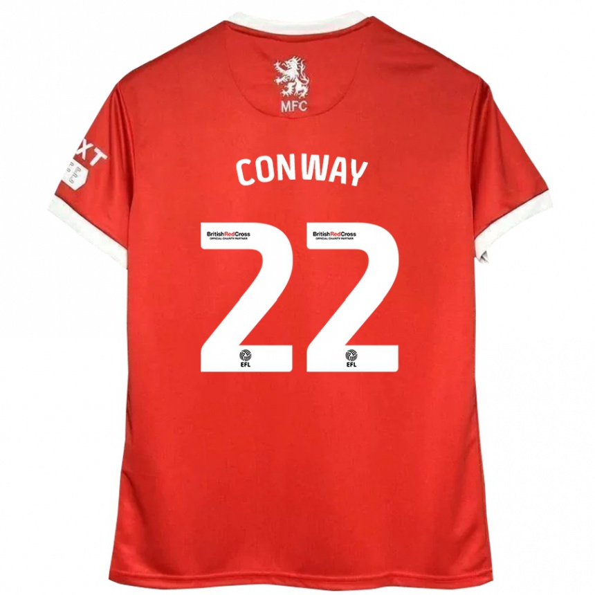 Niño Fútbol Camiseta Tommy Conway #22 Rojo Blanco 1ª Equipación 2024/25