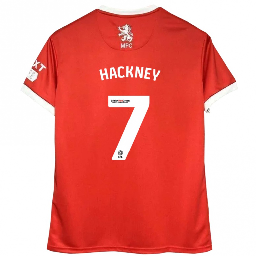 Niño Fútbol Camiseta Hayden Hackney #7 Rojo Blanco 1ª Equipación 2024/25