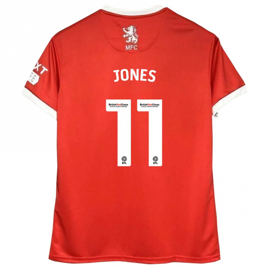 Niño Fútbol Camiseta Isaiah Jones #11 Rojo Blanco 1ª Equipación 2024/25