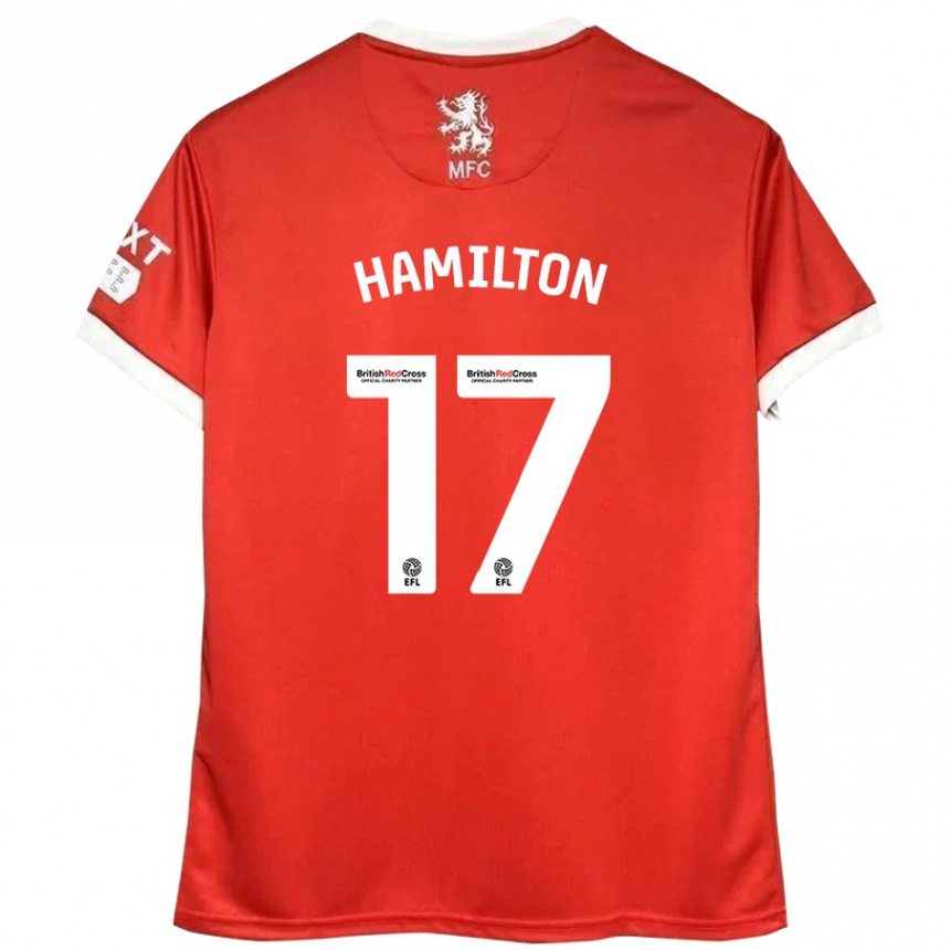 Niño Fútbol Camiseta Micah Hamilton #17 Rojo Blanco 1ª Equipación 2024/25