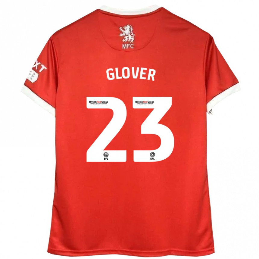 Niño Fútbol Camiseta Tom Glover #23 Rojo Blanco 1ª Equipación 2024/25