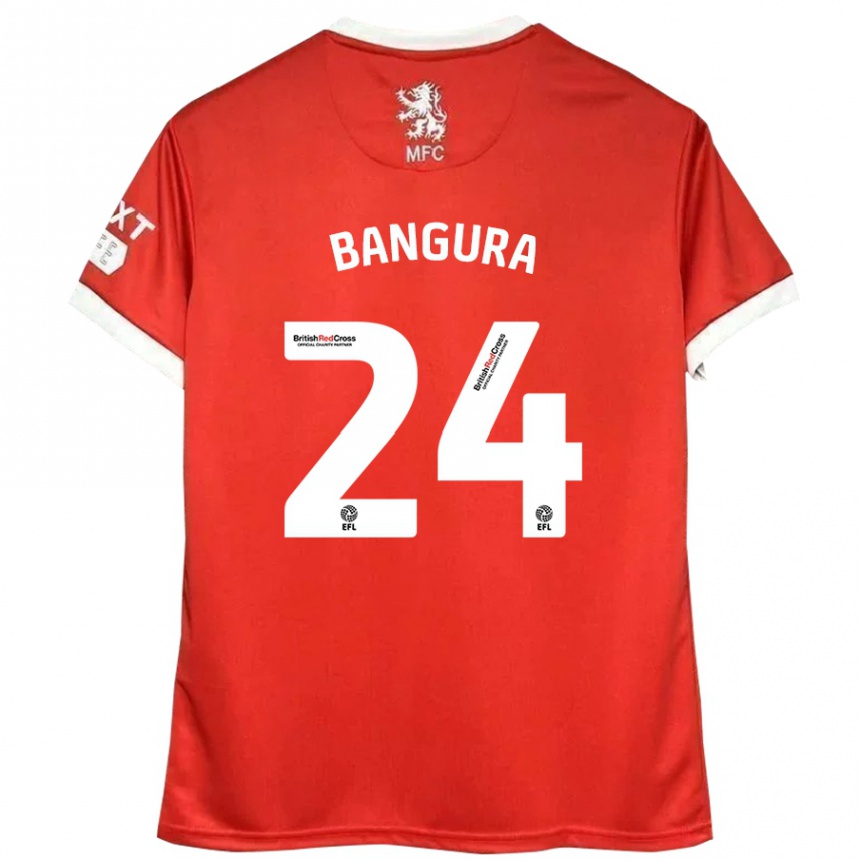 Niño Fútbol Camiseta Alex Bangura #24 Rojo Blanco 1ª Equipación 2024/25