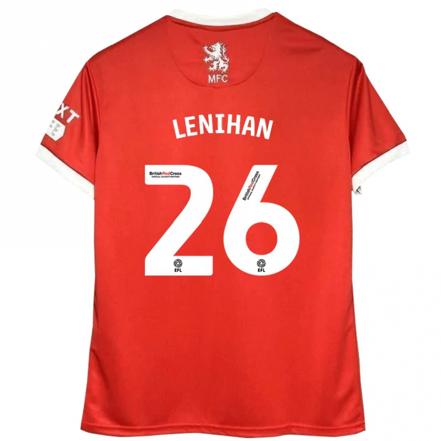 Niño Fútbol Camiseta Darragh Lenihan #26 Rojo Blanco 1ª Equipación 2024/25