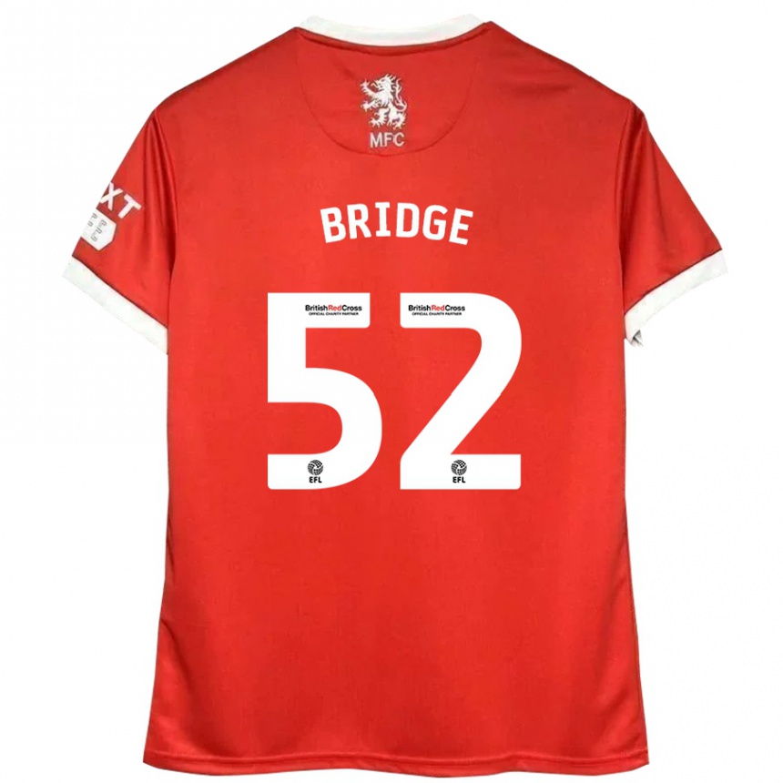 Niño Fútbol Camiseta Aj Bridge #52 Rojo Blanco 1ª Equipación 2024/25