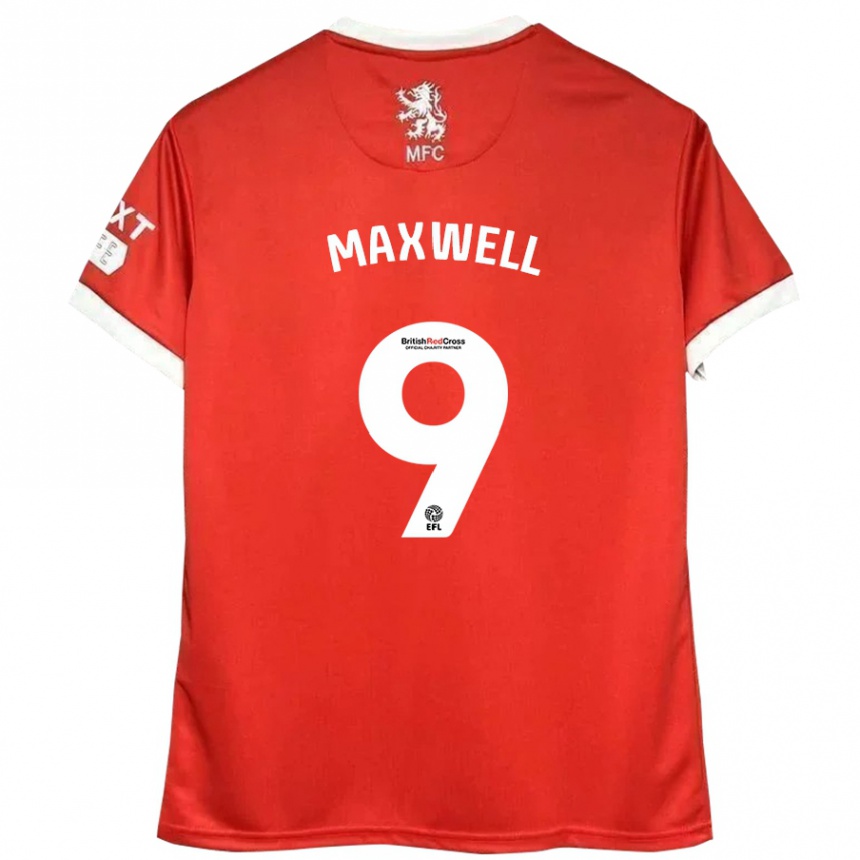 Niño Fútbol Camiseta Armani Maxwell #9 Rojo Blanco 1ª Equipación 2024/25