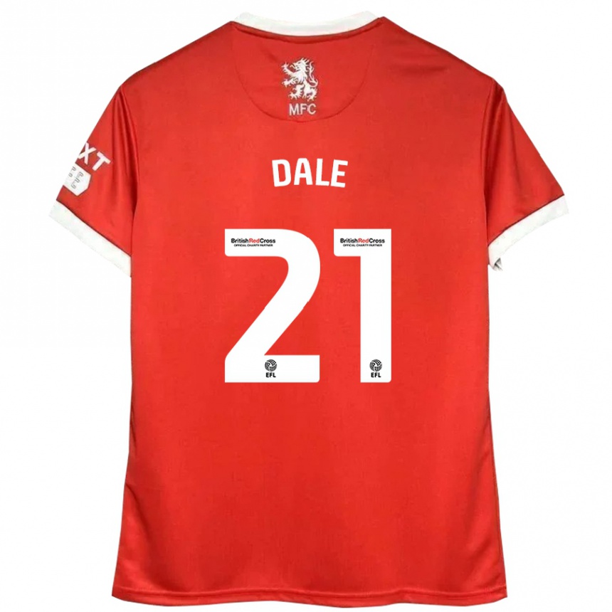 Niño Fútbol Camiseta Faye Dale #21 Rojo Blanco 1ª Equipación 2024/25