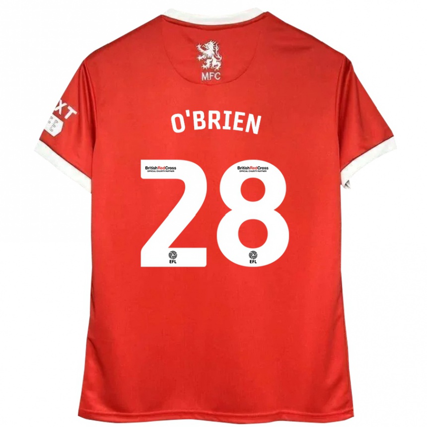 Niño Fútbol Camiseta Lewis O'brien #28 Rojo Blanco 1ª Equipación 2024/25