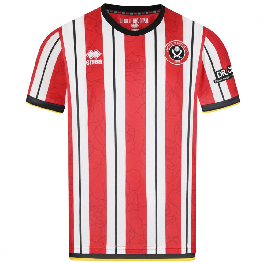 Niño Fútbol Camiseta Kemall Wilson #0 Rojo Blanco Rayas 1ª Equipación 2024/25