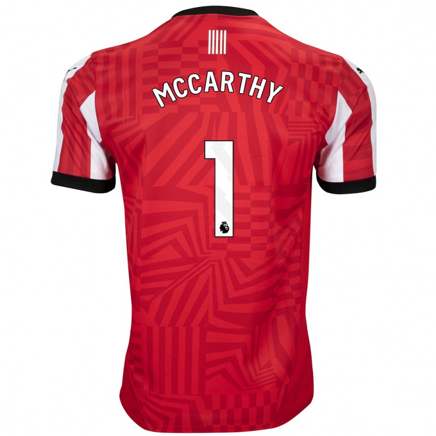 Niño Fútbol Camiseta Alex Mccarthy #1 Rojo Blanco 1ª Equipación 2024/25