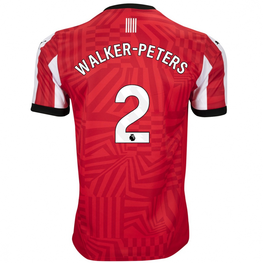 Niño Fútbol Camiseta Kyle Walker-Peters #2 Rojo Blanco 1ª Equipación 2024/25