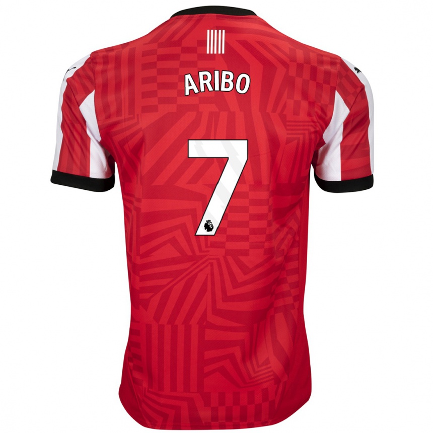 Niño Fútbol Camiseta Joe Aribo #7 Rojo Blanco 1ª Equipación 2024/25