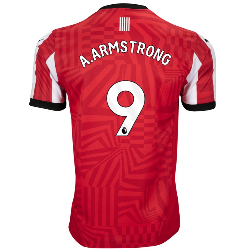 Niño Fútbol Camiseta Adam Armstrong #9 Rojo Blanco 1ª Equipación 2024/25