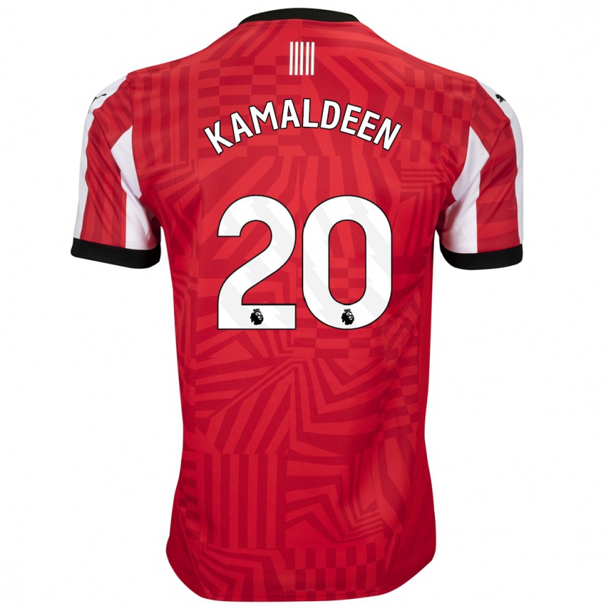 Niño Fútbol Camiseta Kamaldeen Sulemana #20 Rojo Blanco 1ª Equipación 2024/25