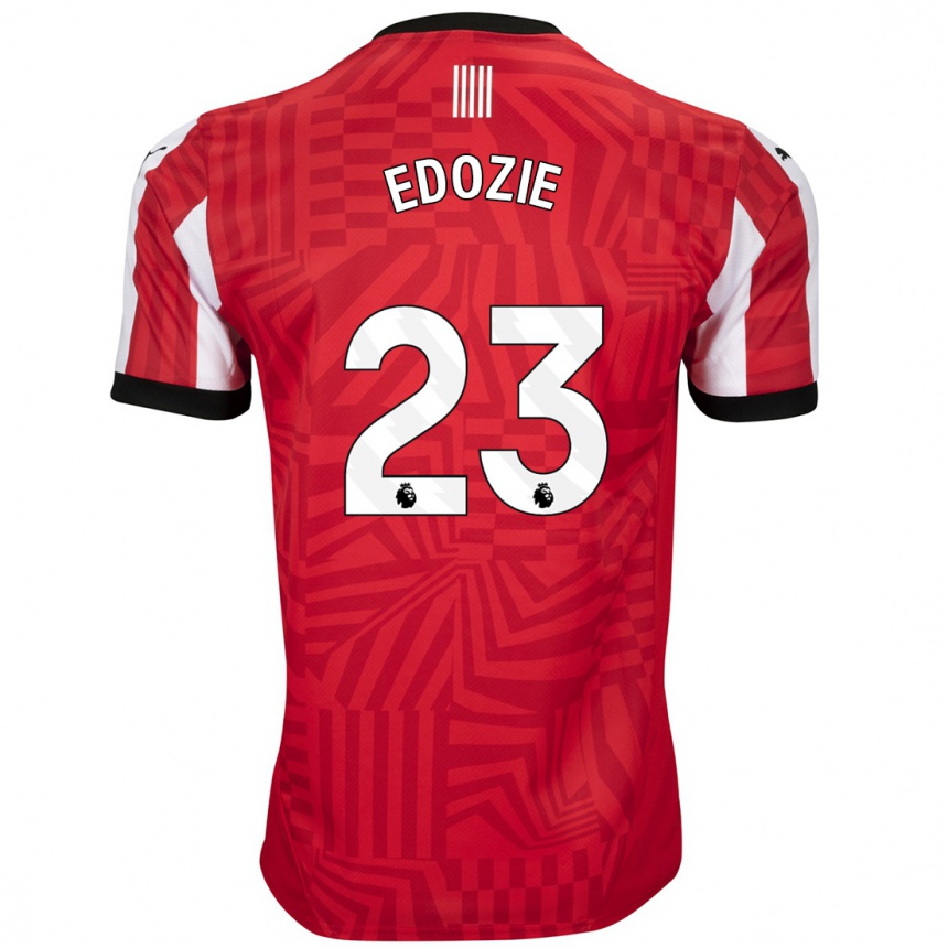 Niño Fútbol Camiseta Samuel Edozie #23 Rojo Blanco 1ª Equipación 2024/25