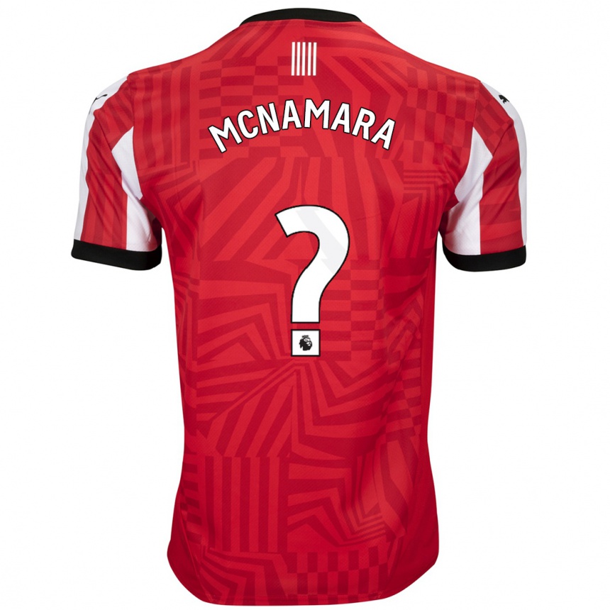 Niño Fútbol Camiseta Josh Mcnamara #0 Rojo Blanco 1ª Equipación 2024/25