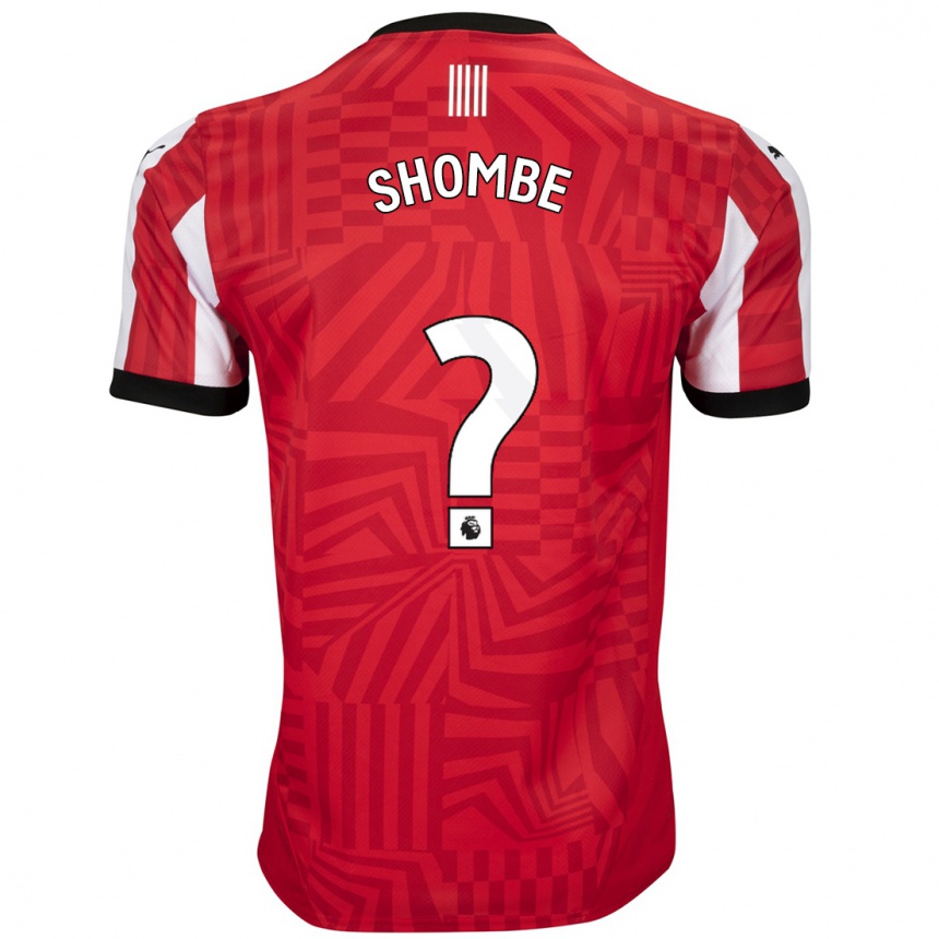 Niño Fútbol Camiseta Khiani Shombe #0 Rojo Blanco 1ª Equipación 2024/25