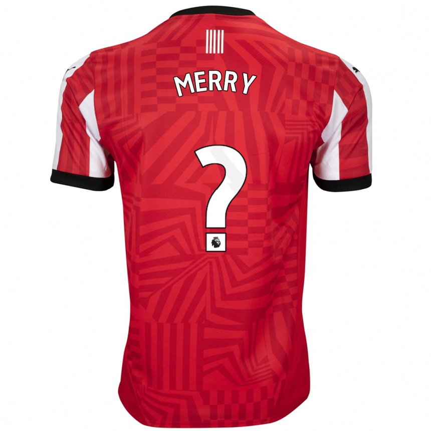 Niño Fútbol Camiseta Will Merry #0 Rojo Blanco 1ª Equipación 2024/25