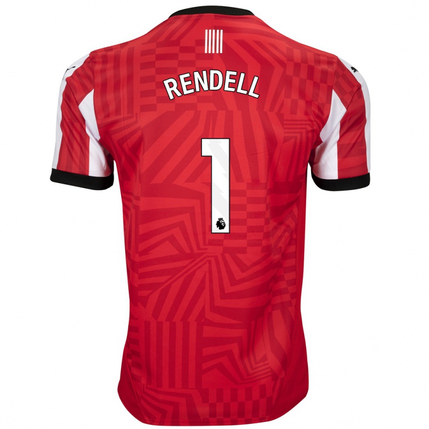 Niño Fútbol Camiseta Kayla Rendell #1 Rojo Blanco 1ª Equipación 2024/25