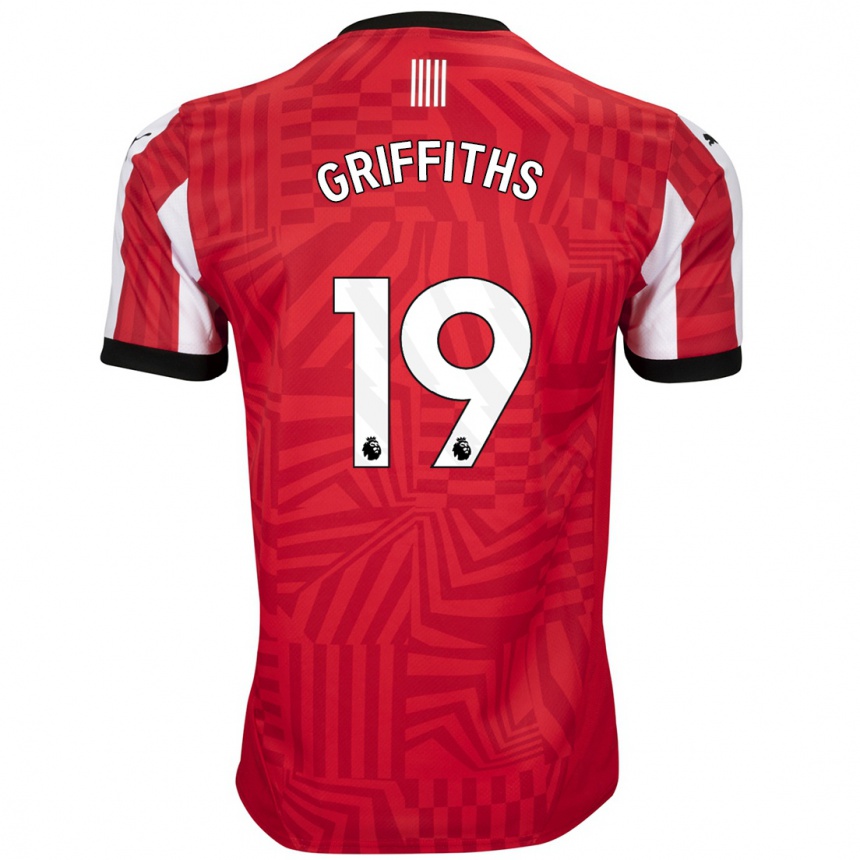 Niño Fútbol Camiseta Alice Griffiths #19 Rojo Blanco 1ª Equipación 2024/25