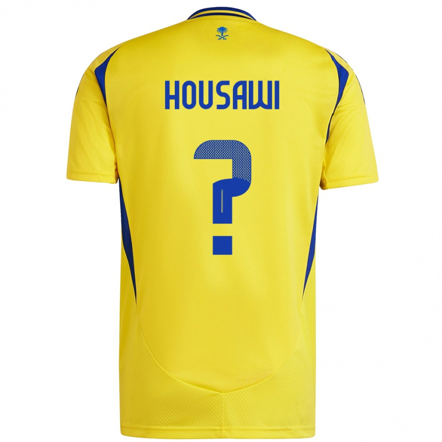 Niño Fútbol Camiseta Asser Housawi #0 Amarillo Azul 1ª Equipación 2024/25