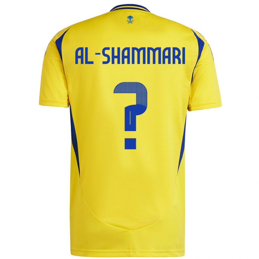 Niño Fútbol Camiseta Mansour Al-Shammari #0 Amarillo Azul 1ª Equipación 2024/25