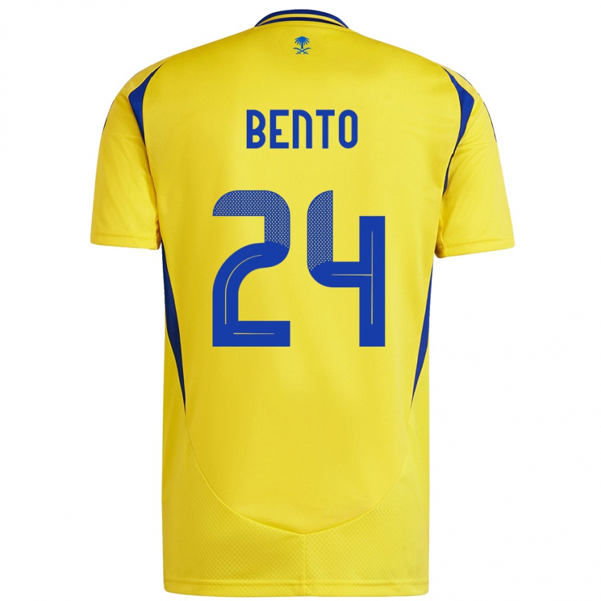 Niño Fútbol Camiseta Bento #24 Amarillo Azul 1ª Equipación 2024/25