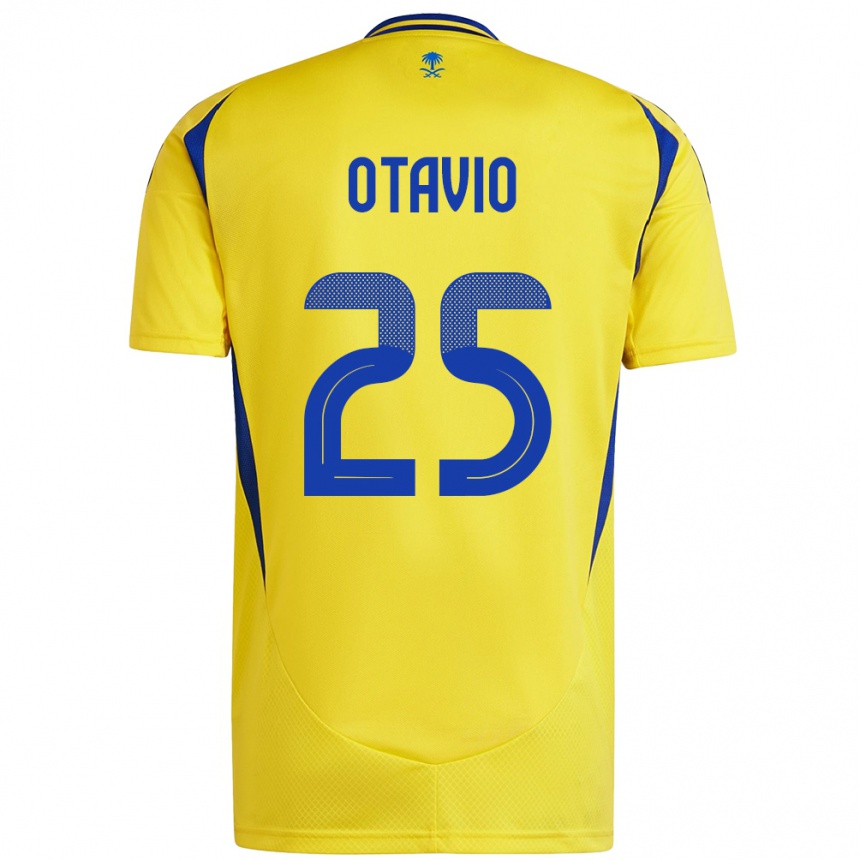 Niño Fútbol Camiseta Otavio #25 Amarillo Azul 1ª Equipación 2024/25