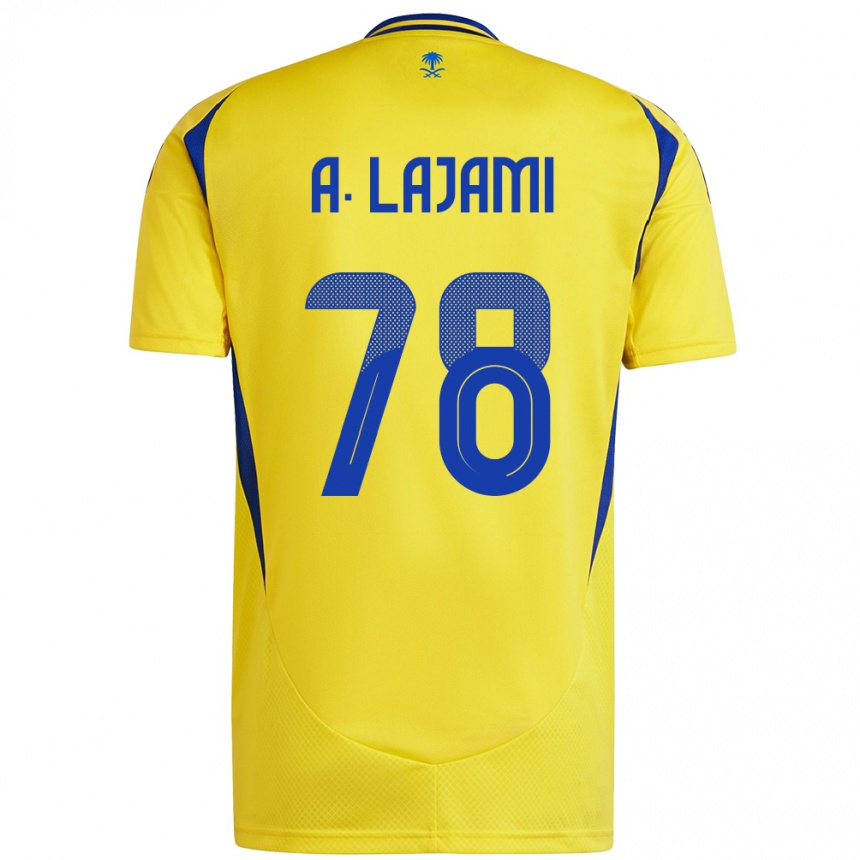 Niño Fútbol Camiseta Ali Lajami #78 Amarillo Azul 1ª Equipación 2024/25