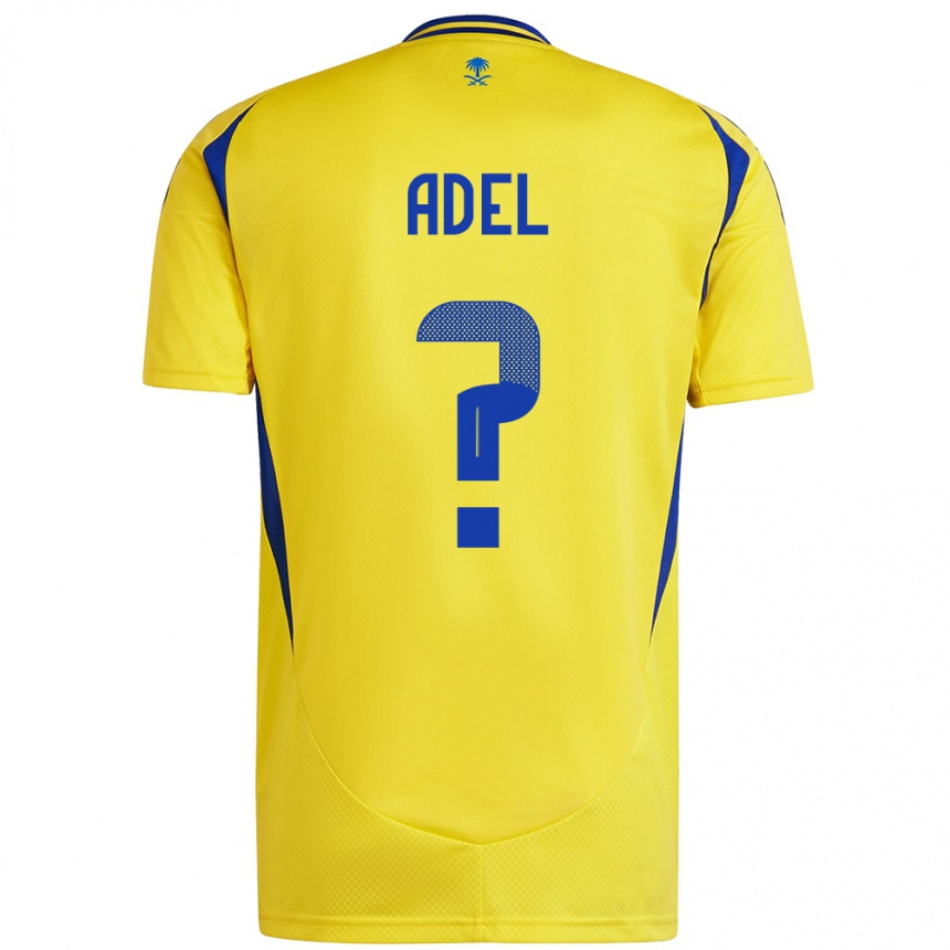 Niño Fútbol Camiseta Aida Adel #0 Amarillo Azul 1ª Equipación 2024/25