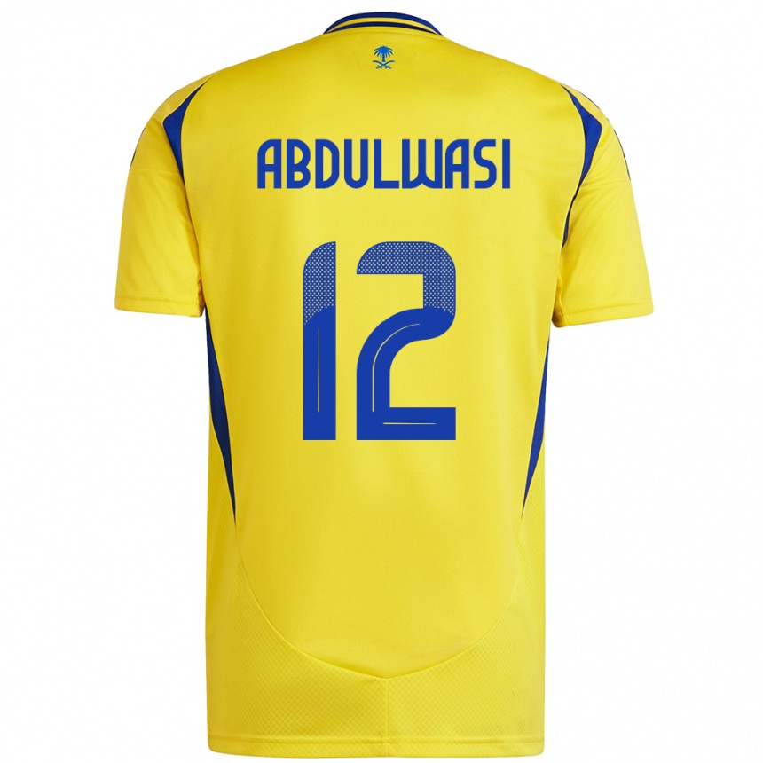 Niño Fútbol Camiseta Dalal Abdulwasi #12 Amarillo Azul 1ª Equipación 2024/25