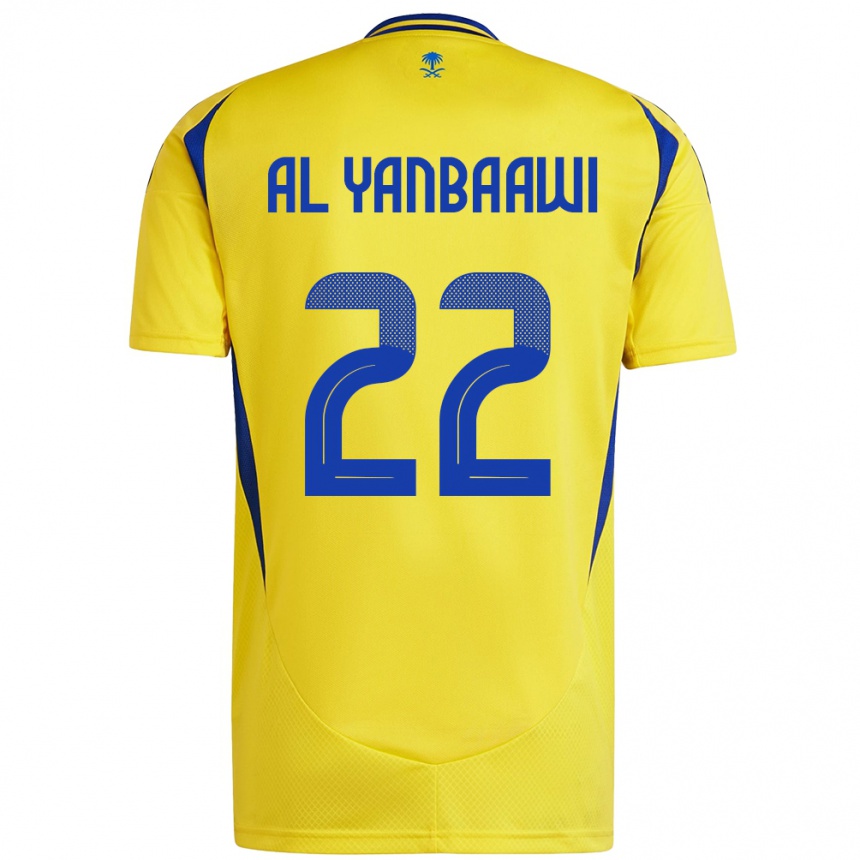 Niño Fútbol Camiseta Tahani Al-Yanbaawi #22 Amarillo Azul 1ª Equipación 2024/25