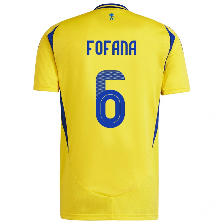 Niño Fútbol Camiseta Seko Fofana #6 Amarillo Azul 1ª Equipación 2024/25