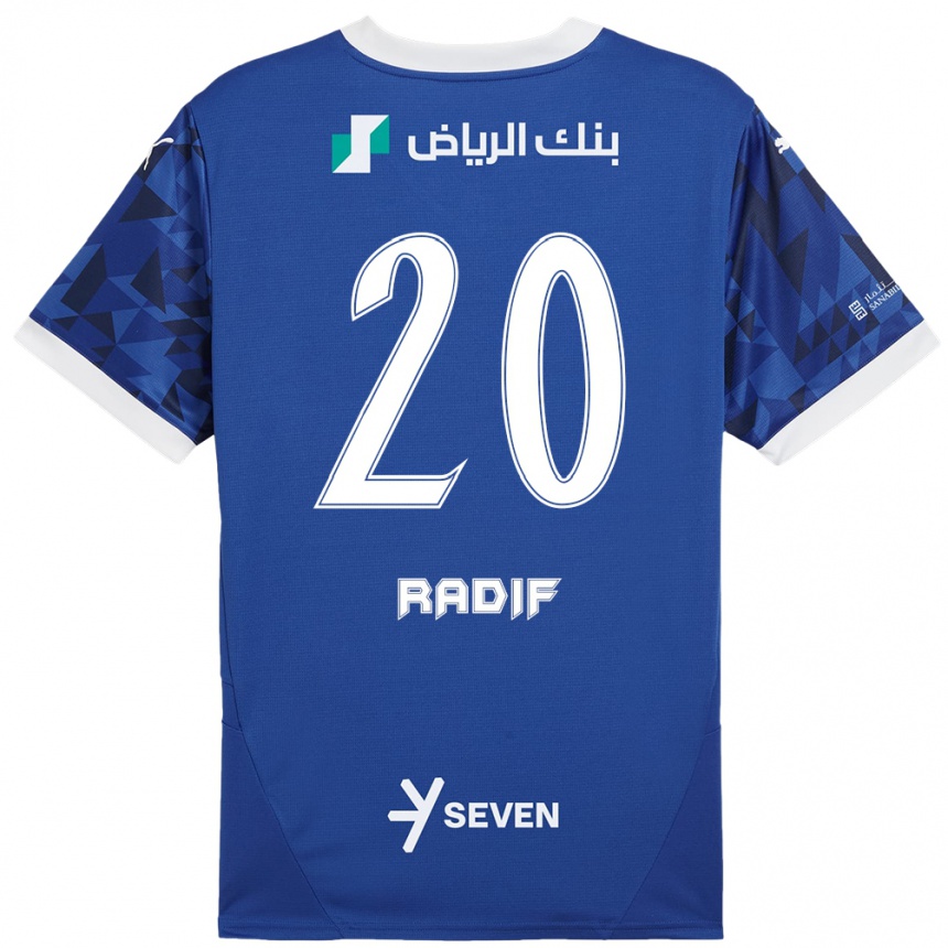 Niño Fútbol Camiseta Abdullah Radif #20 Azul Oscuro Blanco 1ª Equipación 2024/25