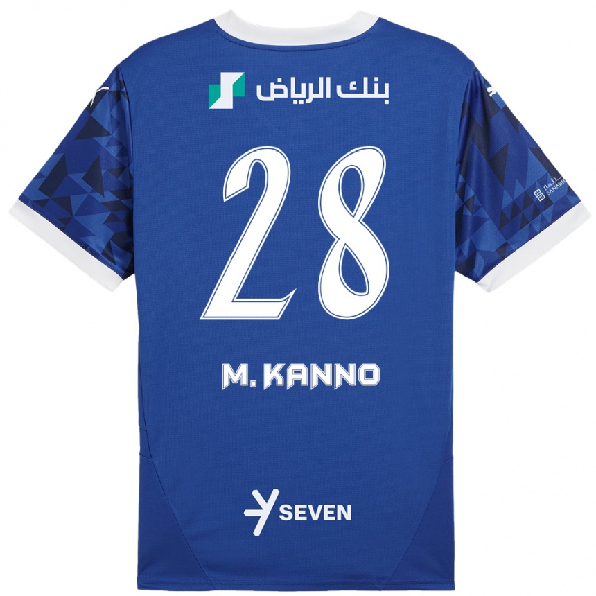 Niño Fútbol Camiseta Mohamed Kanno #28 Azul Oscuro Blanco 1ª Equipación 2024/25