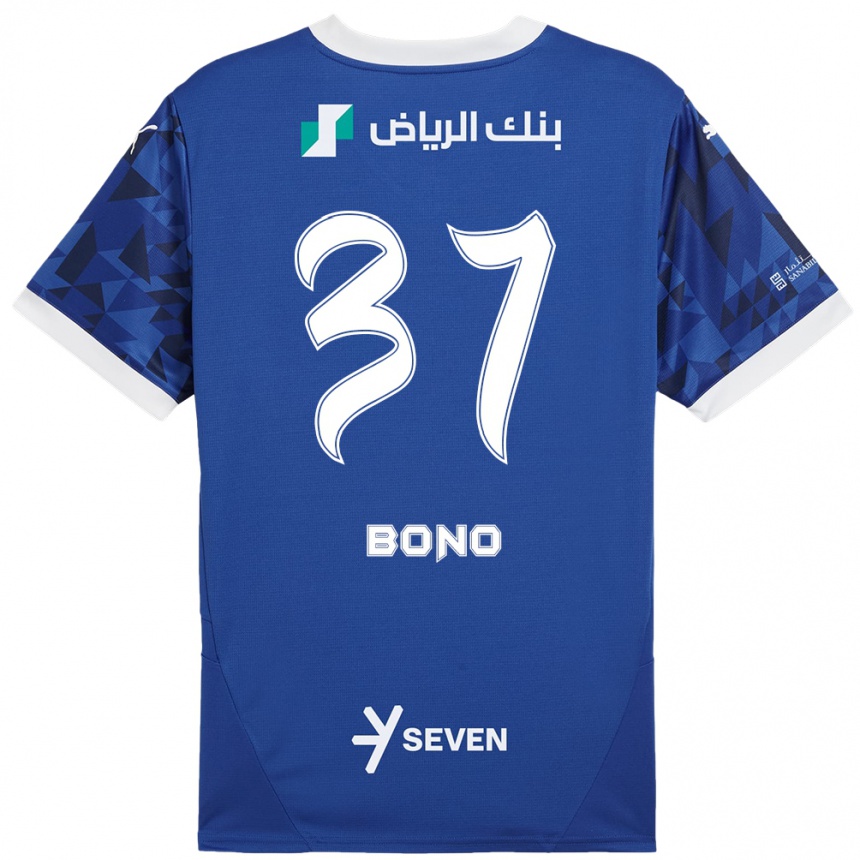 Niño Fútbol Camiseta Bono #37 Azul Oscuro Blanco 1ª Equipación 2024/25