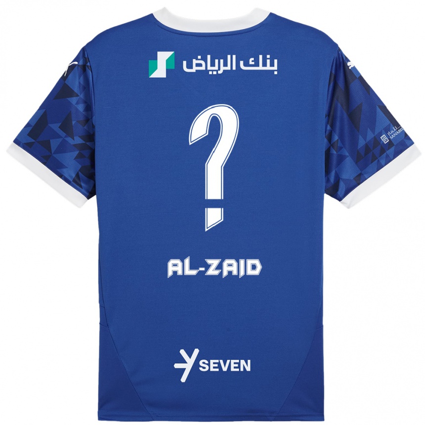 Niño Fútbol Camiseta Suhayb Al-Zaid #0 Azul Oscuro Blanco 1ª Equipación 2024/25