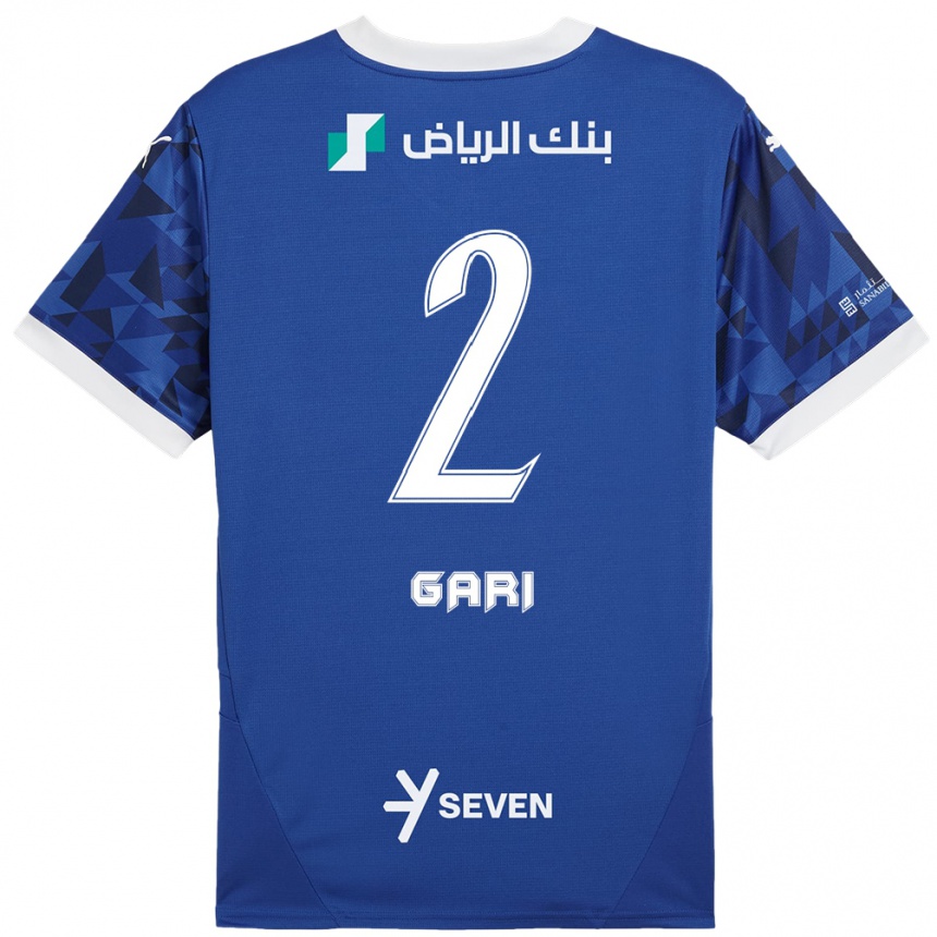 Niño Fútbol Camiseta Fatimah Gari #2 Azul Oscuro Blanco 1ª Equipación 2024/25